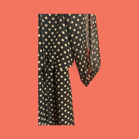 En Focus Studio Polka Dots Elastic Waist Dress - Picture 5 of 6